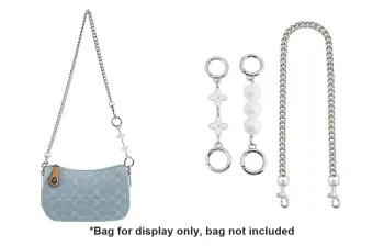Luxury Care Artisan Workshop Alloy Metal Bag Straps Women's Silver
