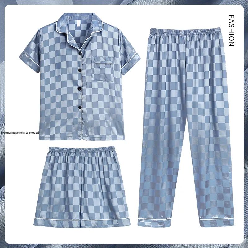 Qiao Ni Tong Pajama Set Men's Image Color-2
