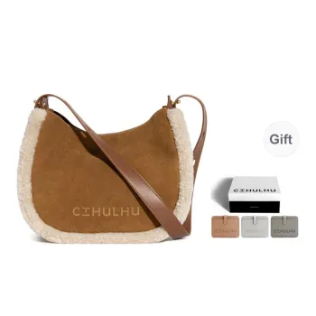 Cthulhu Cow Leather Minimalist Style Individual Tote Crossbody Bag Large Size Women's Brown