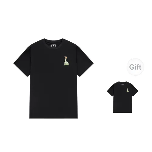 RIGORER T-Shirts Unisex Buy One Get One Free Pure Black+Pure Black