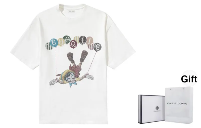 Charlie Luciano T Shirt Unisex White-1