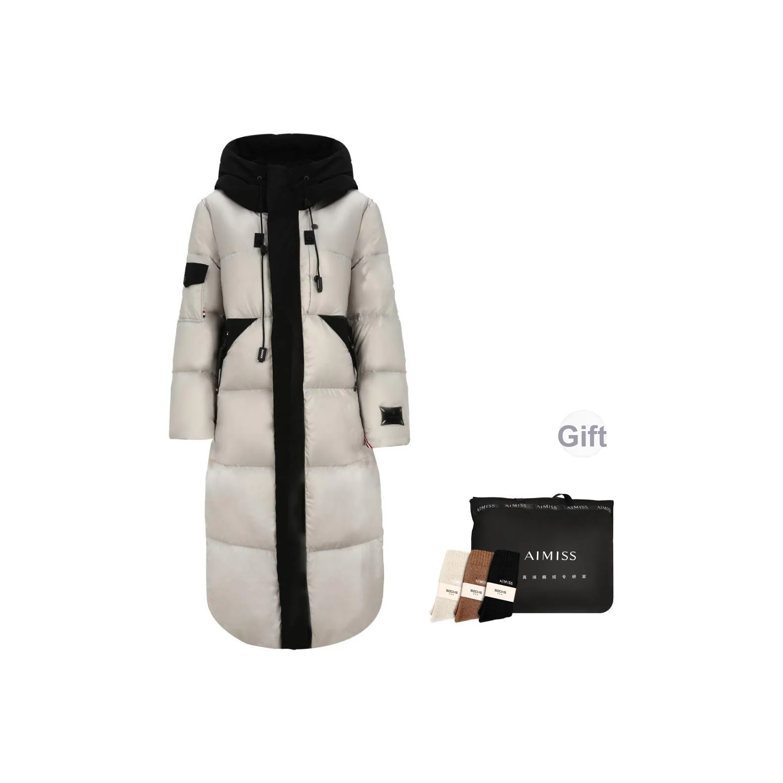 AIMISS Heart Series Down Jackets Women's Morning Gray