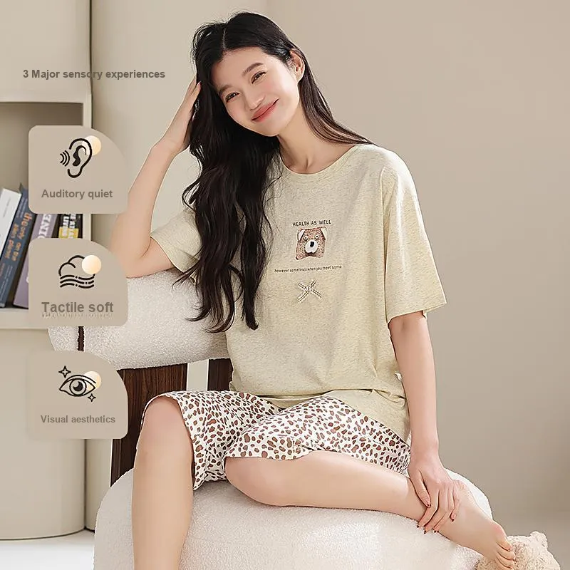XIAFENYAN Pajama Set Women's Light Yellow-1