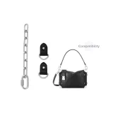 Trunk White Extender Chain 23cm+Abrasion-Resistant Buckle 1 Pair