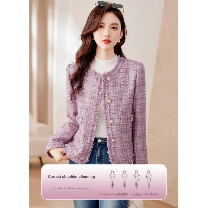 Like The Age Of Water Velvet feel Coat Women's Purple-2