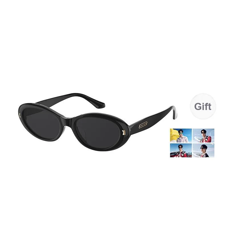 HELEN KELLER Plate Frame Cat Eye Sunglasses Unisex-4