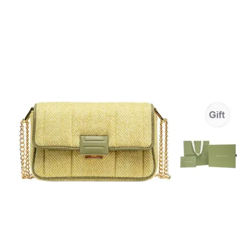 VANESSA HOGAN Cow Leather Cube Soft Bag Shoulder Bag Crossbody Bag Medium Size Women's Olive Green