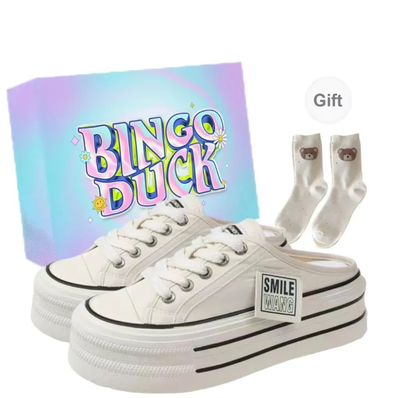 BINGO DUCK Rubber Sole Odor Resistant Slip Resistant Closed Toe Slippers Women's-3