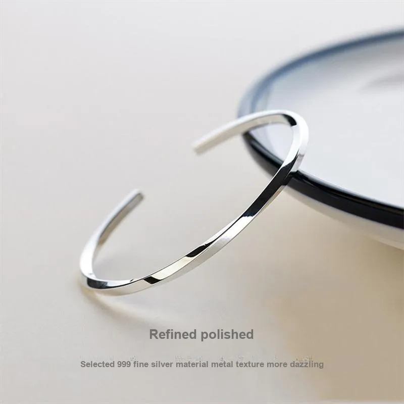 BMK S999 Fine Silver Sterling Silver Bracelets Women's-2