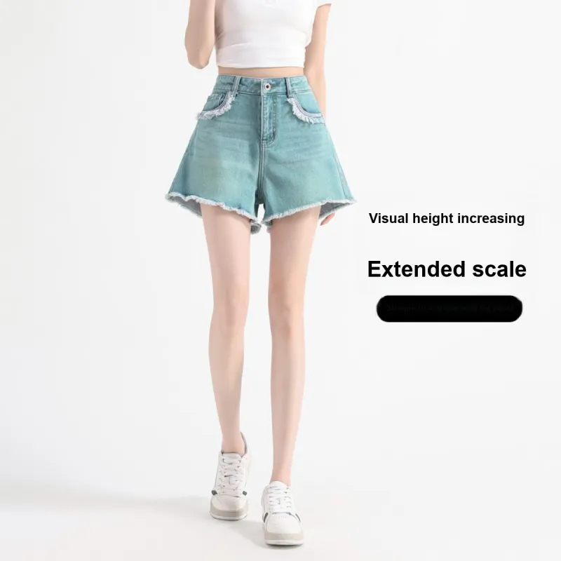 FAWENXIANGZI Denim Shorts Women's-2