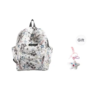 BRABOSTON Nylon Fabric Backpack Unisex White
