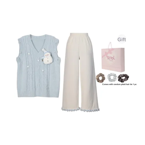 Snbl Жилет + Брюки Женские Повседневные Костюмы