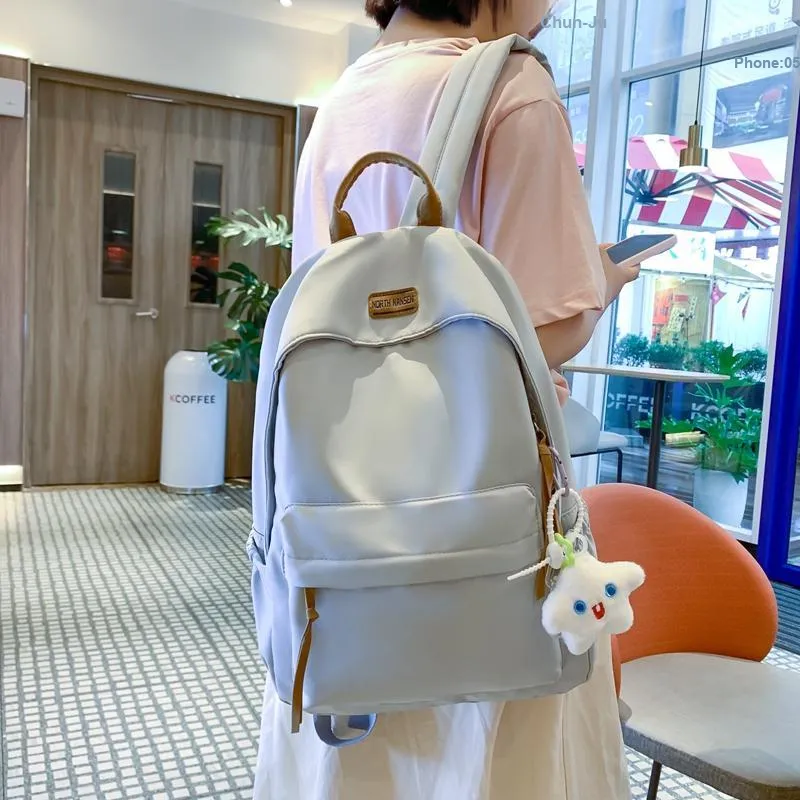 WICKBUEN Nylon Backpack Unisex White/Black/Yellow/Blue-13