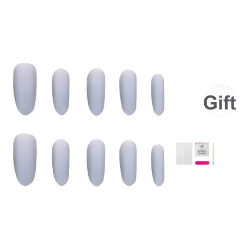 JIABITU Матовый Aurora Серый Синий False Nail Трапециев Однотонный Телесный Новый китайский стиль 17 мм