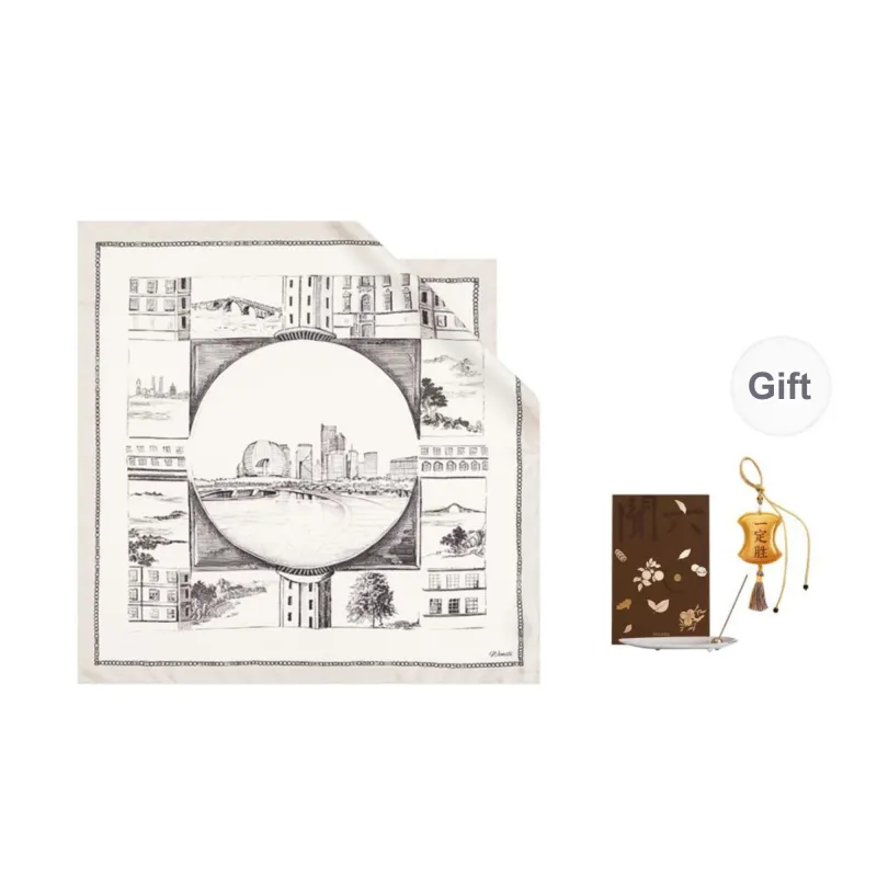 WENSLI Silk Scarves Unisex-5