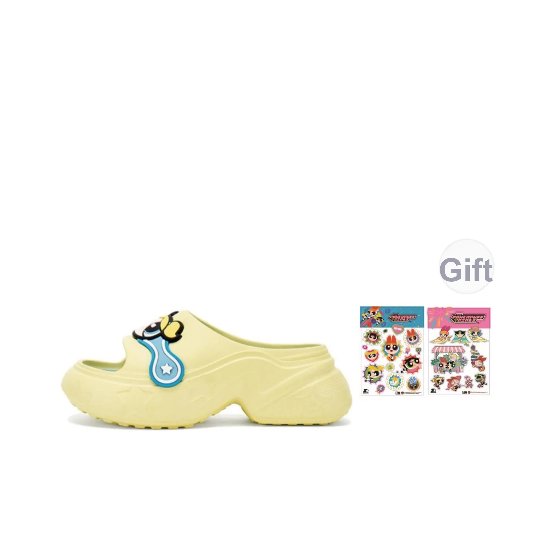 Суперкрошки x STARTER Слипоны с противоскользящим и амортизирующим эффектом женские желто-синие