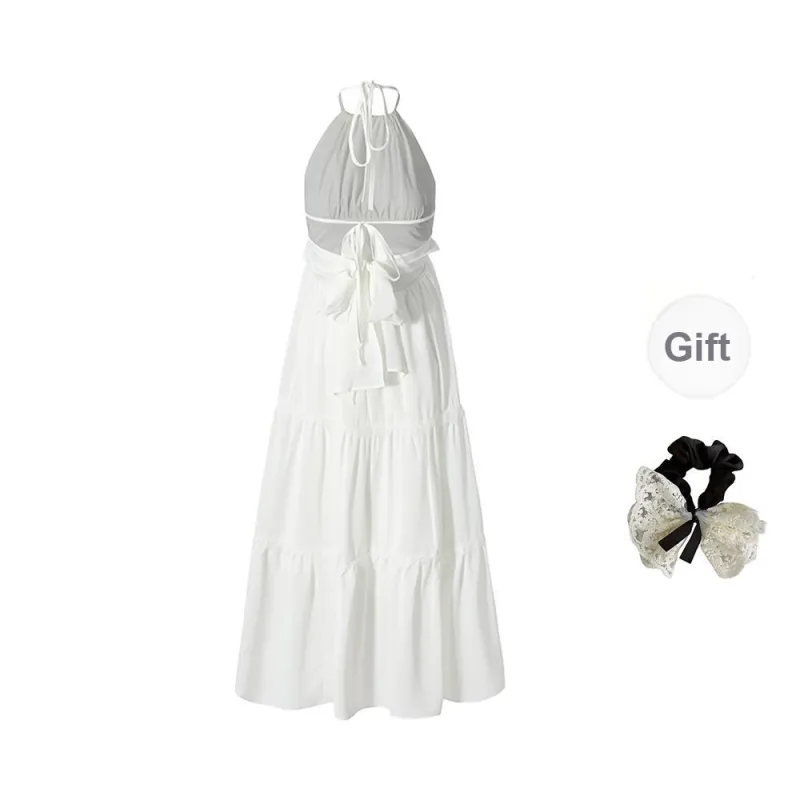 PAVEA Sleeveless Dress Women's White-1
