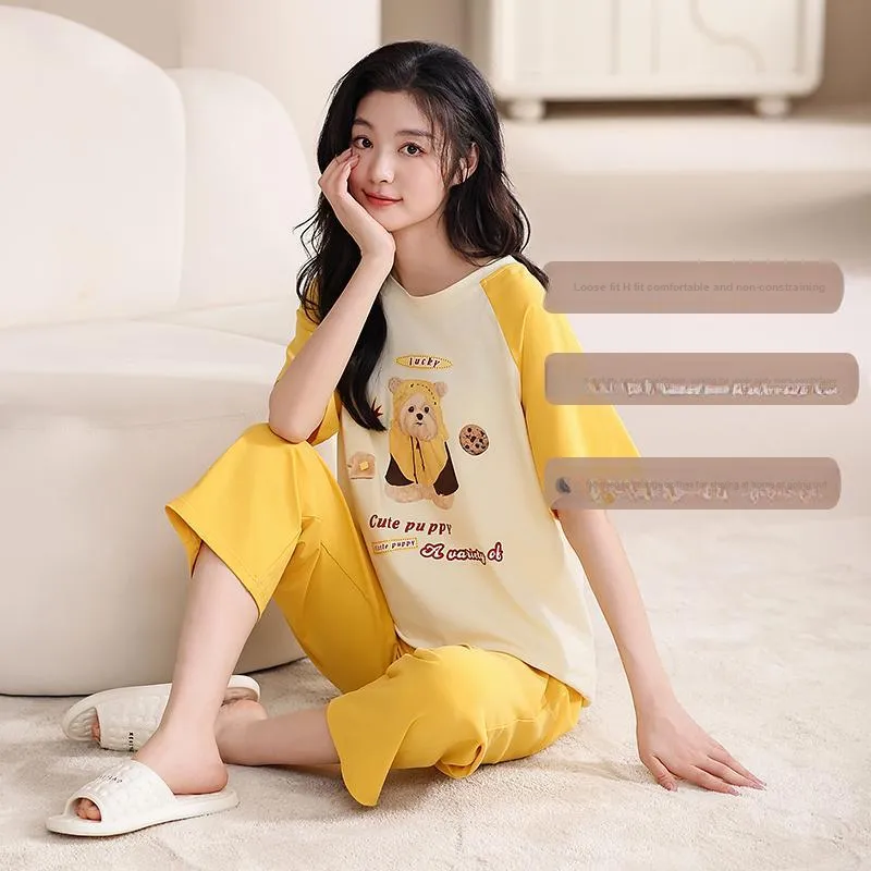 Top Melon Pajama Set Women's Image Color-3
