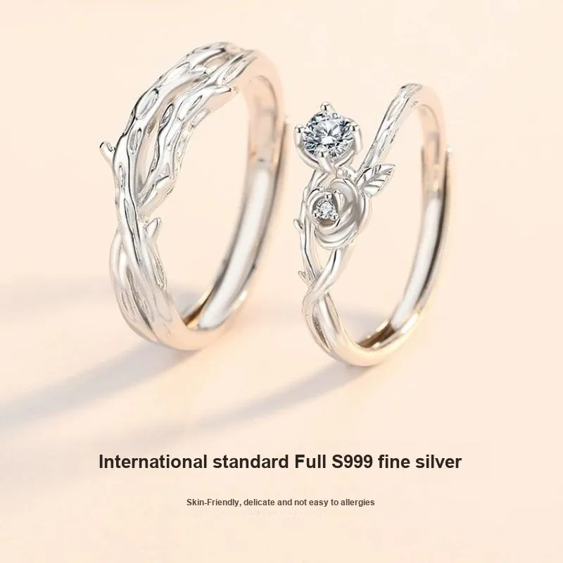 DAWO S999 Fine Silver Rings Unisex-3
