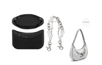 GUYI Flannelette Alloy Bag Accessories Women's Black