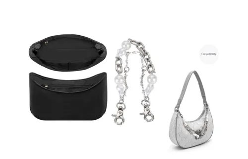 GUYI Flannelette Alloy Bag Accessories Women's Black