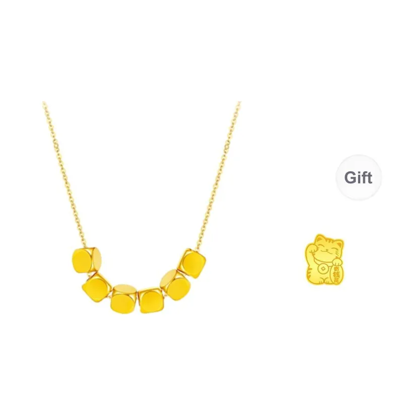 CHINA GOLD Solid Gold Necklaces Women's-4