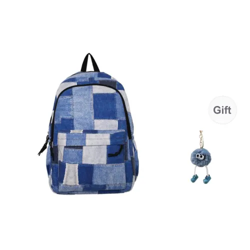 Villelon Nylon Backpack Unisex Black/Khaki/Blue