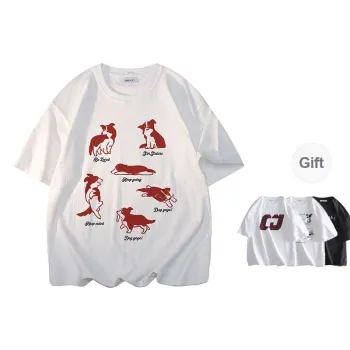 OGEK T Shirt Unisex White Comes With Random Print T Shirt
