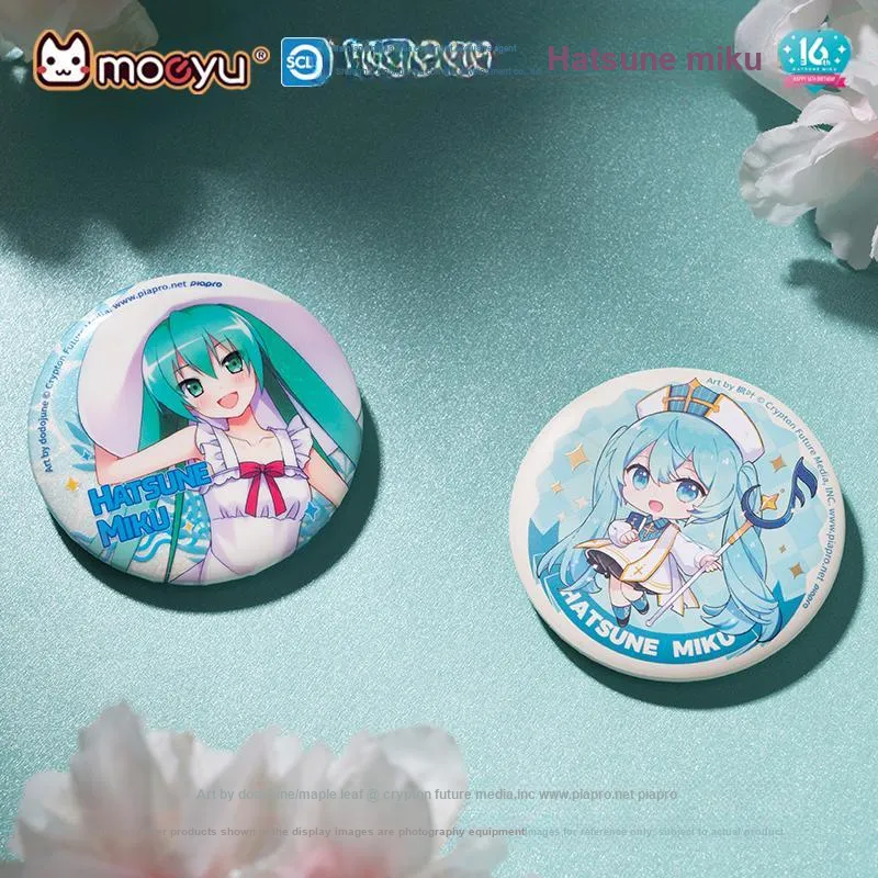 MOEYU Hatsune Miku Badge Miku Tinplate Commemoration Badge Anime Collection Badges-39