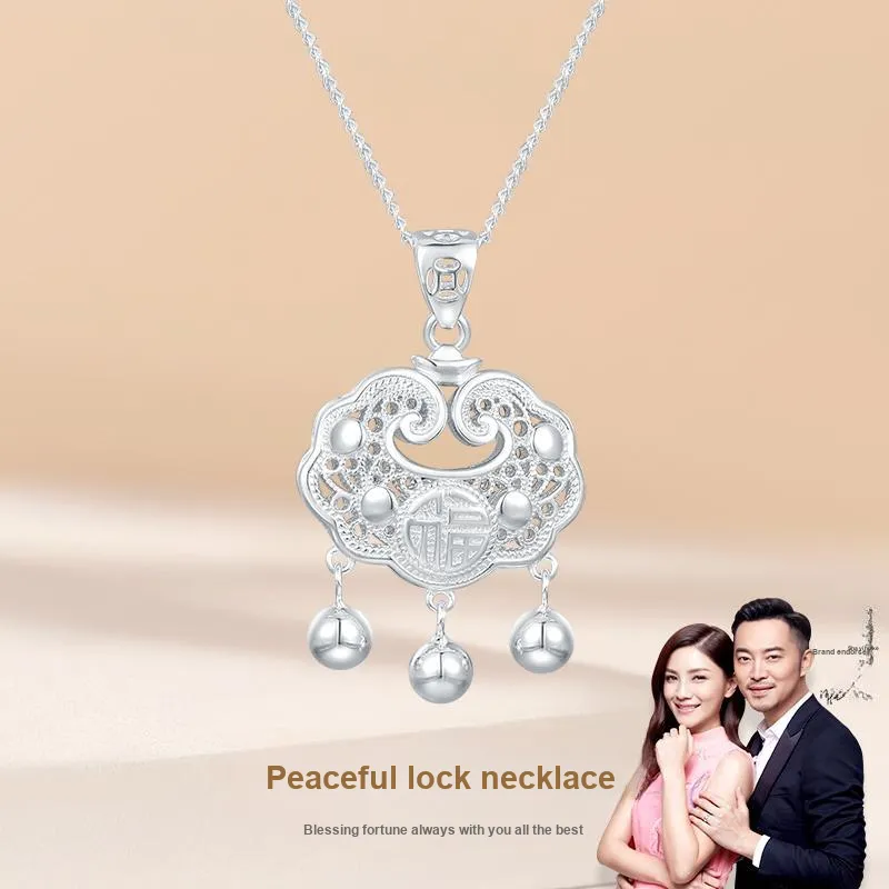JINLIUFUJIXIANG S925 Sterling Silver Necklaces Unisex-15