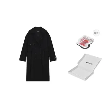 WE11DONE FW24 Trench Coat Women's Black