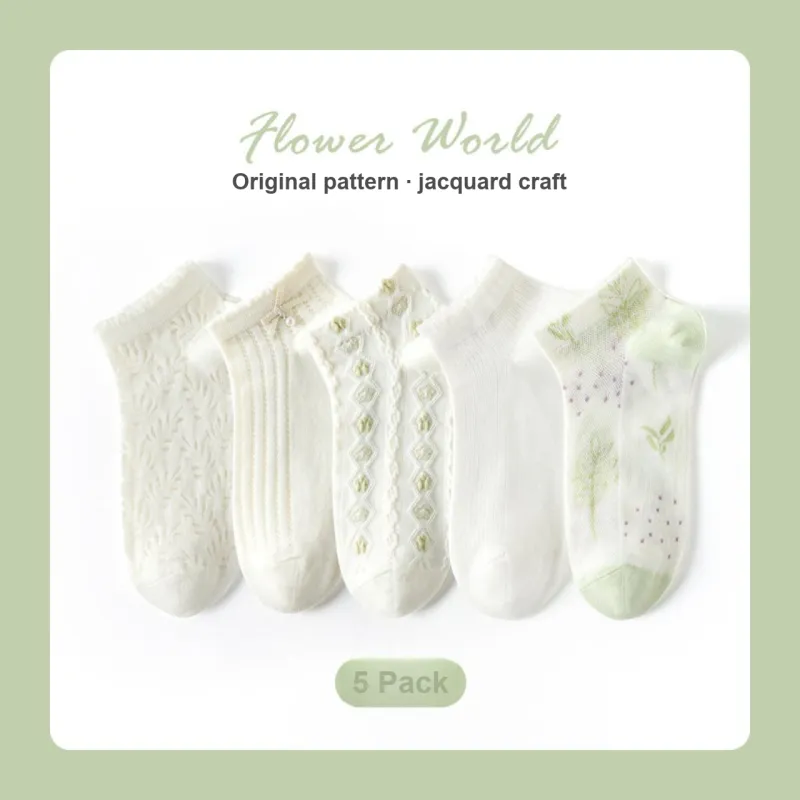 Caramella No Show Socks Women's 5 Pack-13