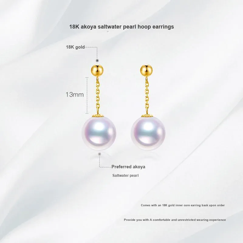 CLORIS YING Saltwater Pearl Stud Earrings Women's-5
