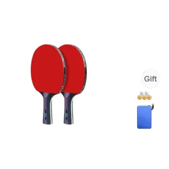 BO KA Ping Pong Paddles Unisex All Wood Black Red Double Beat