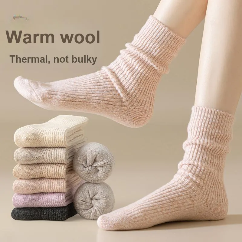 Lan Miao Mid Calf Socks Women's 4 Pack-4