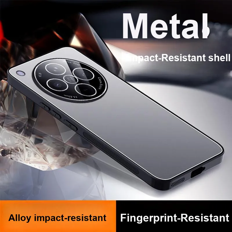 XUANCAISHI Metal Minimalist Style Phone Cases Compatibility OppoFindx6/findx7/findx8/a3pro/a5/Reno10-1