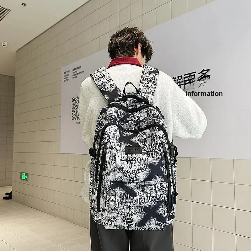 SURELAPTOP Nylon Backpack Unisex Multicolor-1