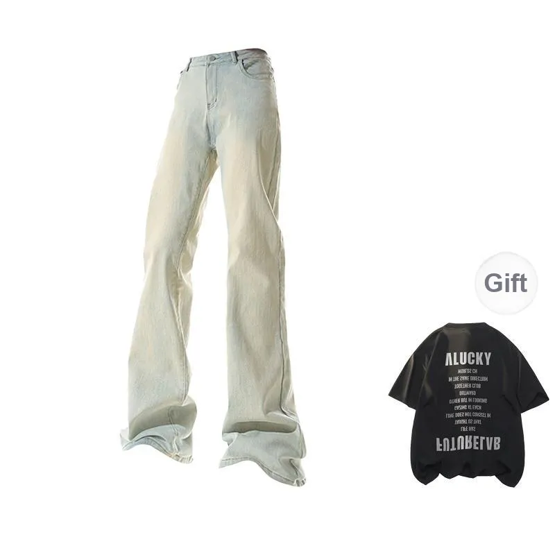 BRUMAIRE Jeans Unisex Yellow Mud Jeans Comes With White Short Sleeved Top-2