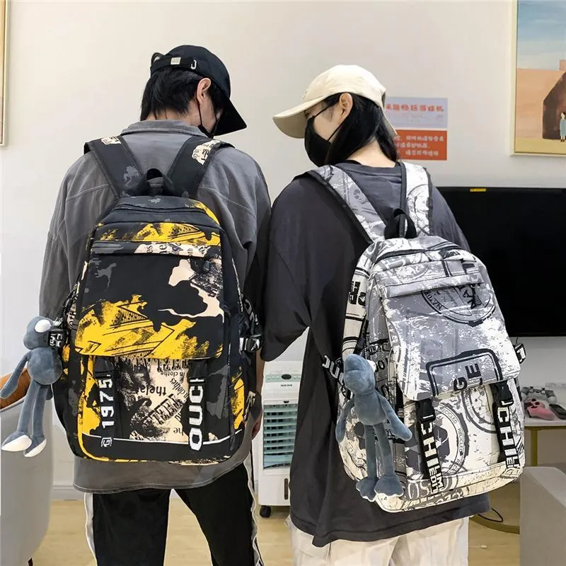 PULEWEI Nylon Backpack Unisex Multicolor-22