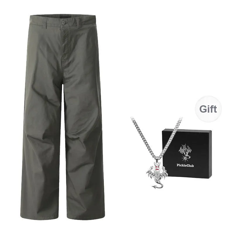 Beam Mix With Kimchi Casual Pants Unisex Gray Green-14
