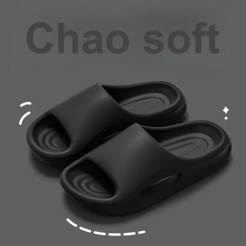 JINGEYU Side Hole Slide Slipper With Squashy And Bouncy Feeling For Indoor Home Use, Thick Bottom Bathroom Slippers-2
