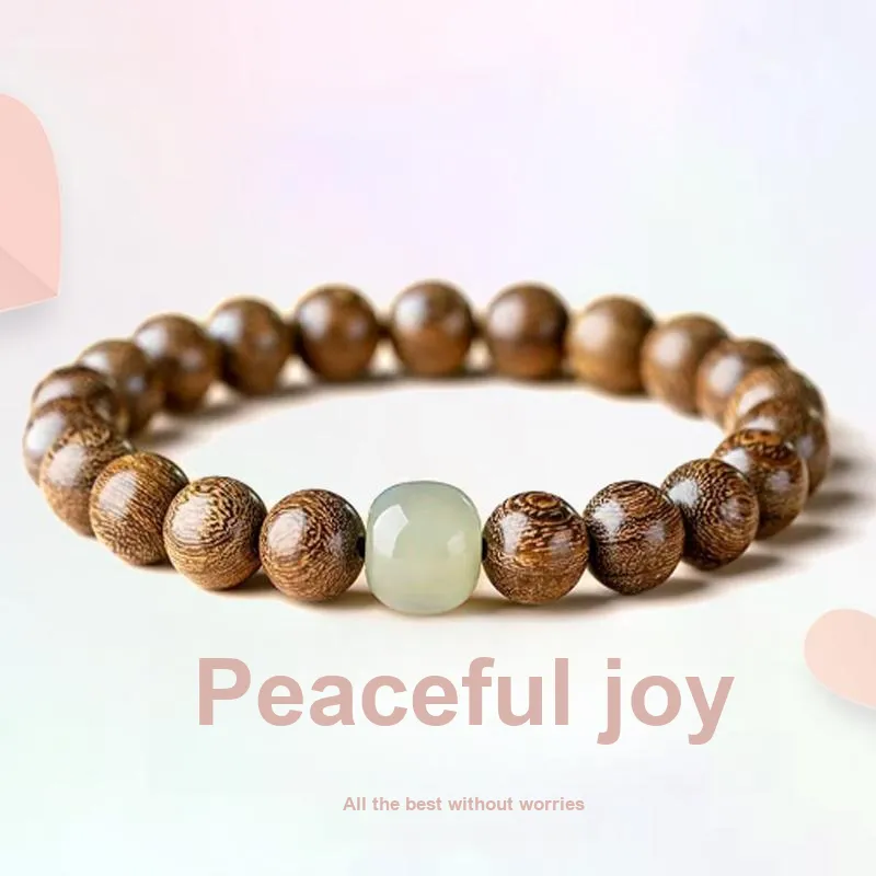 Blooming Petals Golden Sandalwood Bracelets Unisex-1