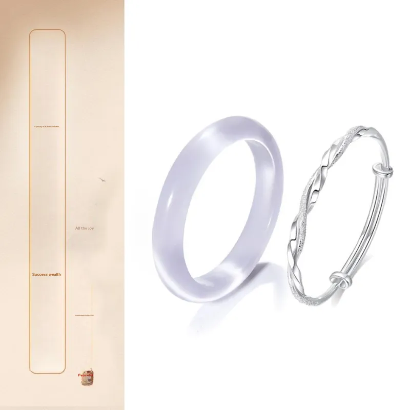 The Years Are Quiet Glass Cat Eye Bangles Unisex-1