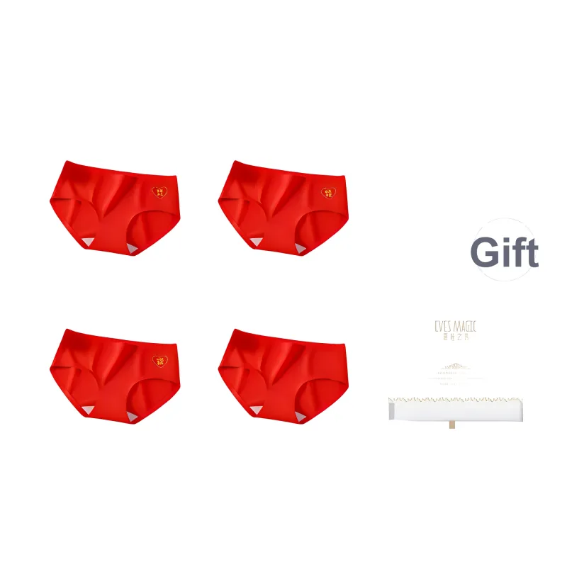 XIA.WA.ZHI.XIU Underpants Women's Shopping Bag 4 Pack-4