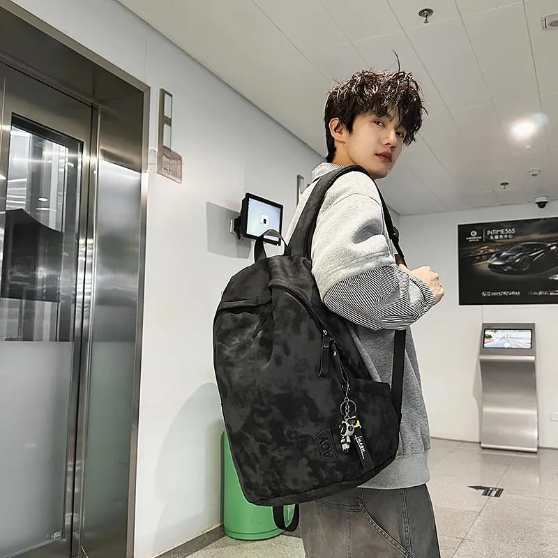 GOBLIN SHARKS 1759 Nylon Backpack Unisex White/Black/Green/Red-9