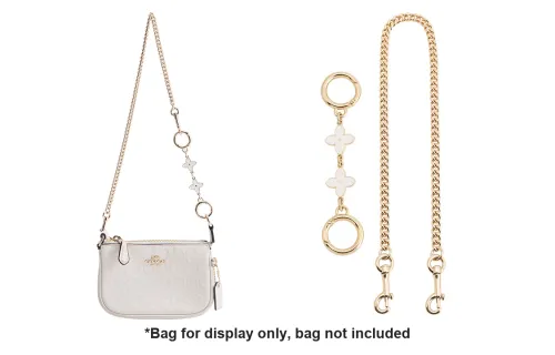 Luxury Care Artisan Workshop Metal Bag Shoulder Strap Women's Gold Tone