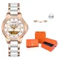 Rose Case White Dial Ceramic Strap
