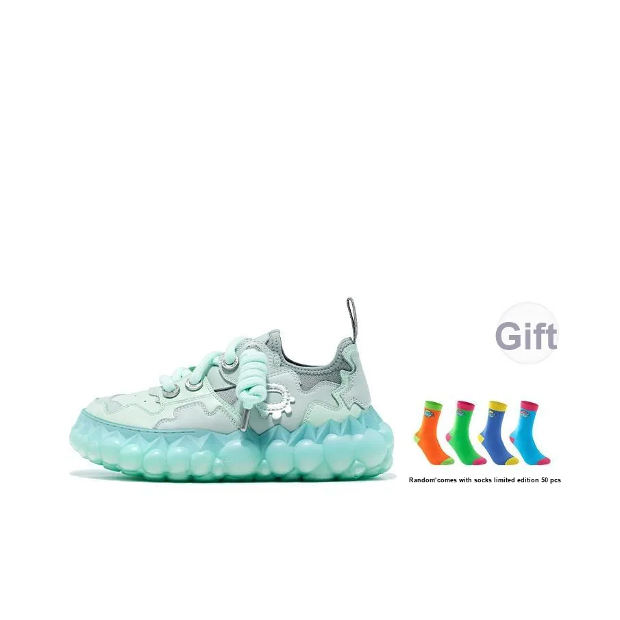 OETZI Fusion Ice Series Casual Shoes Unisex Low top Light Green & Light Gray