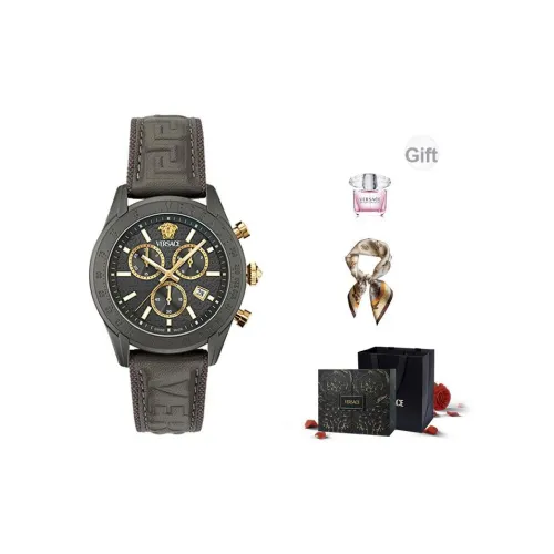 VERSACE Кварцевый механизм Мужские Современные Часы 44мм*44мм*11,15мм Черный