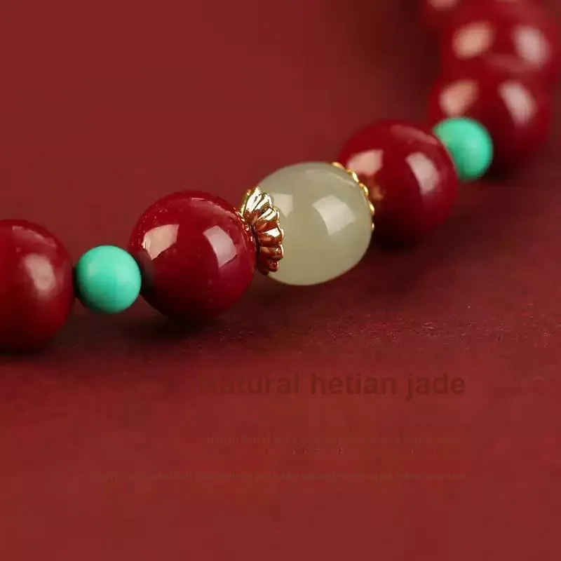 MAGICPOLE Reconstructed Cinnabar Bracelets Women's-6